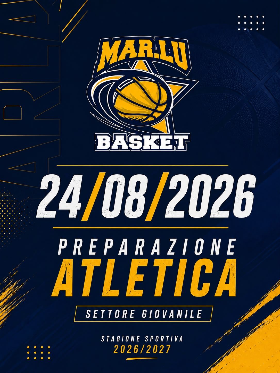 Locandina Mar.Lu. Basket Bari dedicata all'open week di settembre